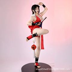 Mai Shiranui Street Fighter Kostuem Cosplay Damen Rot Weiss