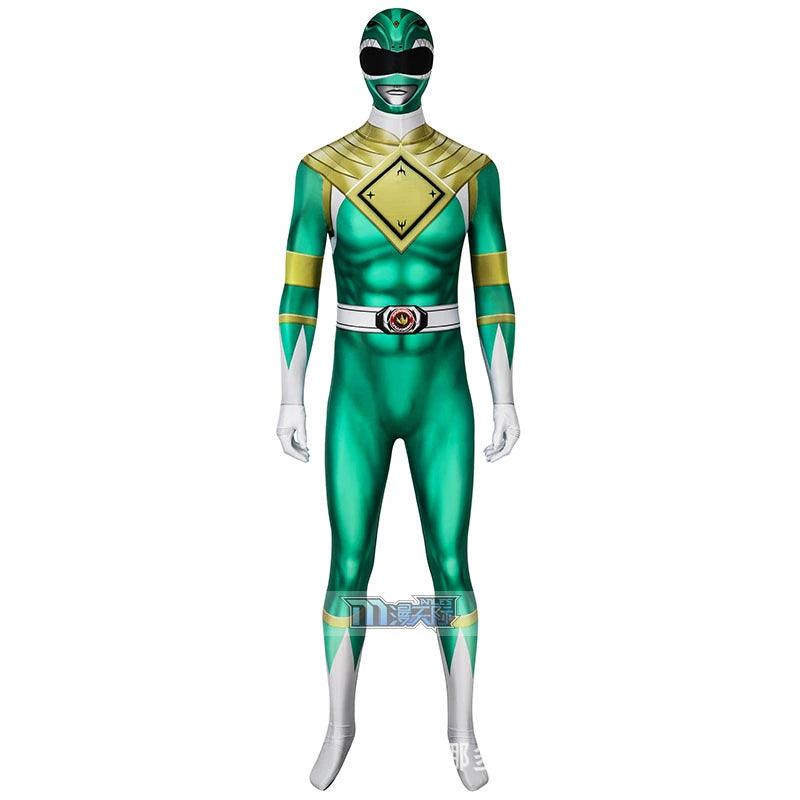 Dragon Ranger Power Rangers Anzug Cosplay Kostuem Damen Gruen