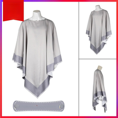 Qui-Gon Jinn Star Wars Umhang Cosplay Kostuem Damen Grau