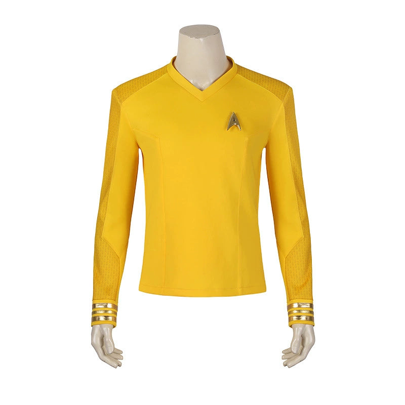 Pike Star Trek Uniform Cosplay Kostuem Damen Gelb