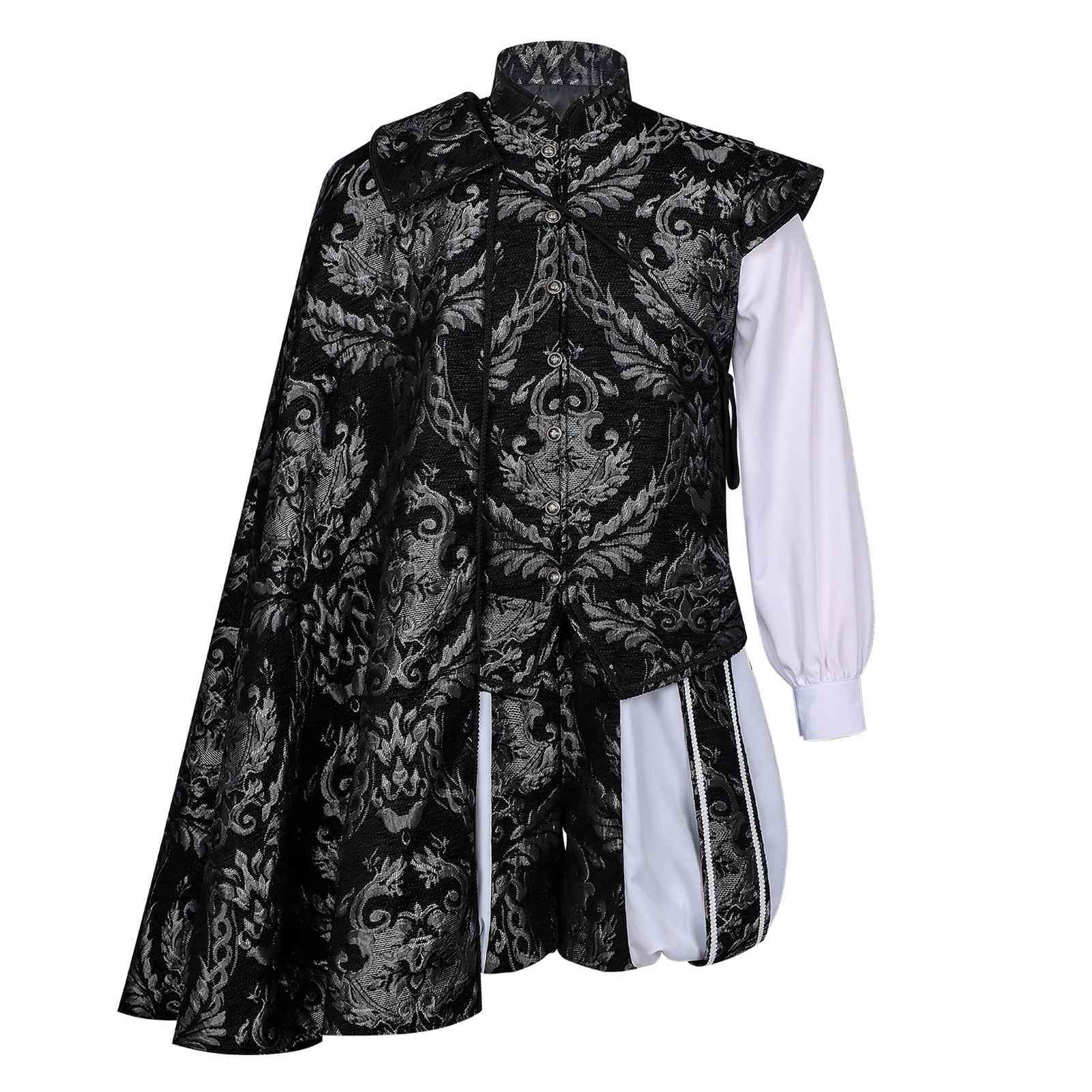 Tudor-Hof-Set Premium – edler Wams mit Umhang, HERREN
