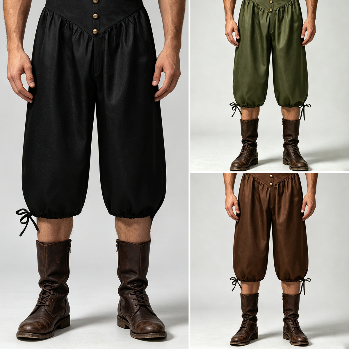 Piraten-Pluderhose – Schnürbundhose in 3 Farben, HERREN