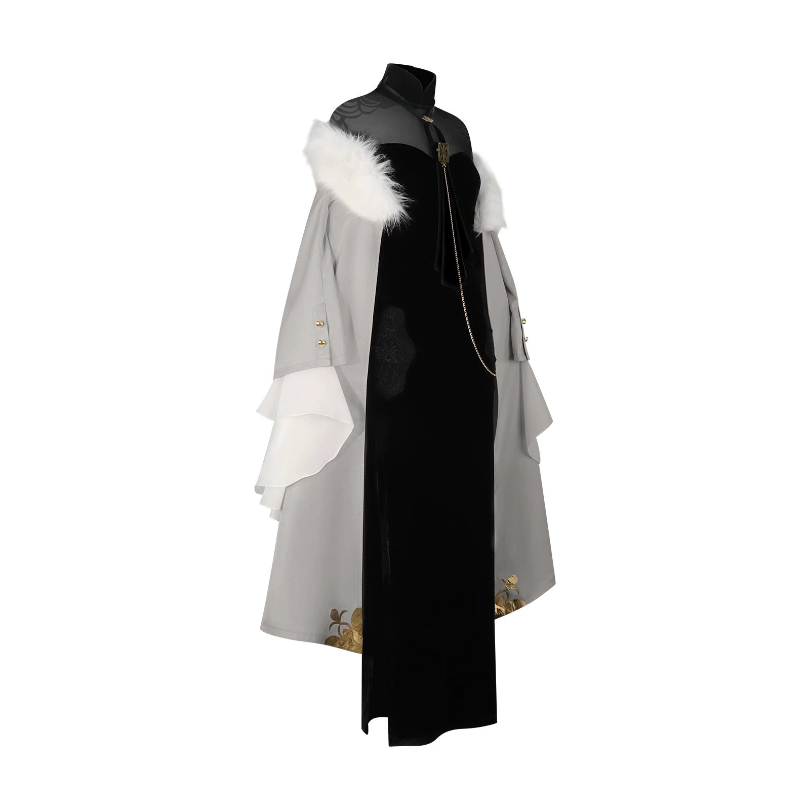 Nightfall Boss CN Comics Schwarzes Qipao Cosplay Kostuem Damen