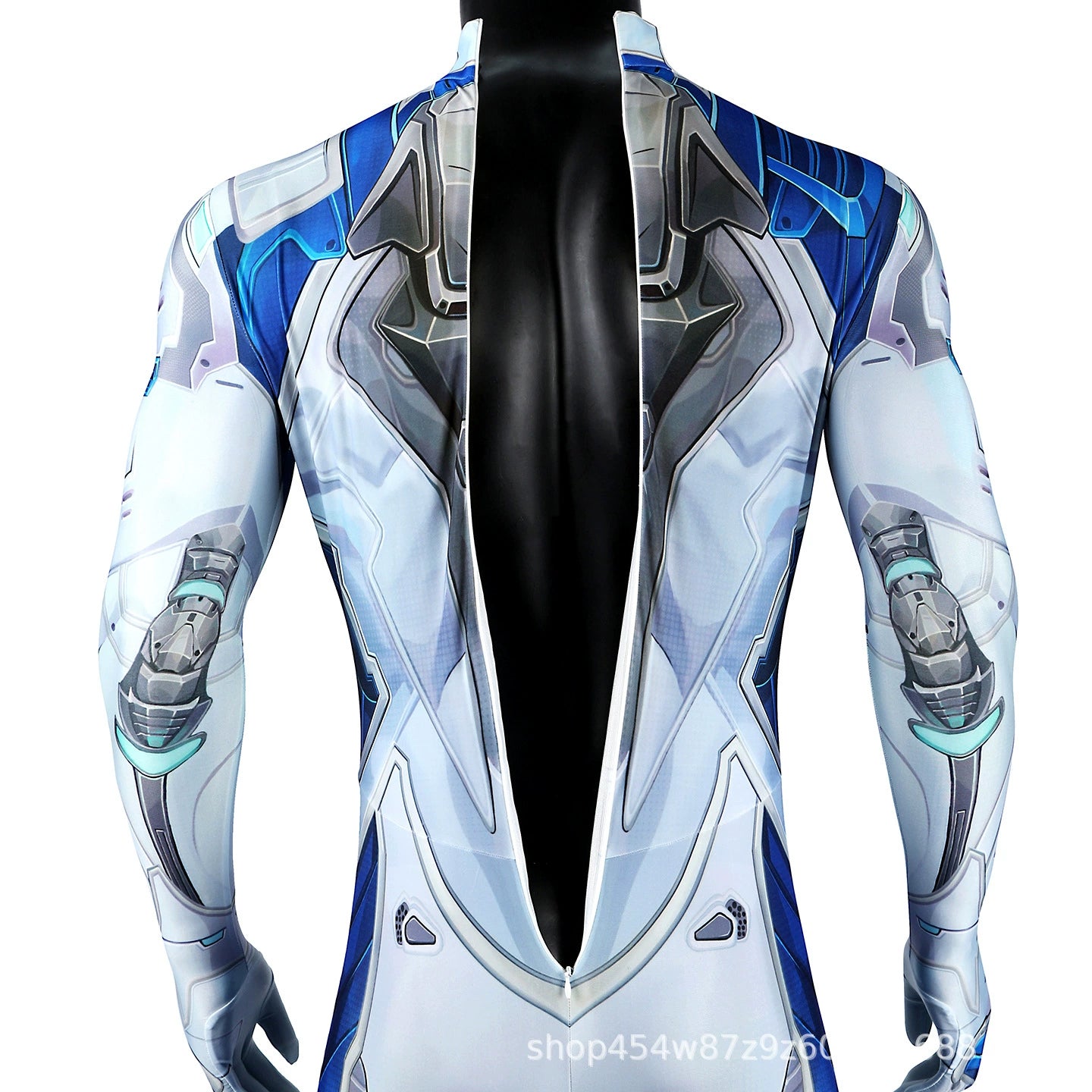 Mister Fantastic Marvel Rivals Anzug Cosplay Kostuem Damen Blau