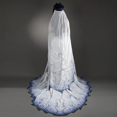 Emily Corpse Bride Brautkleid Cosplay Kostuem Damen Blau Weiss