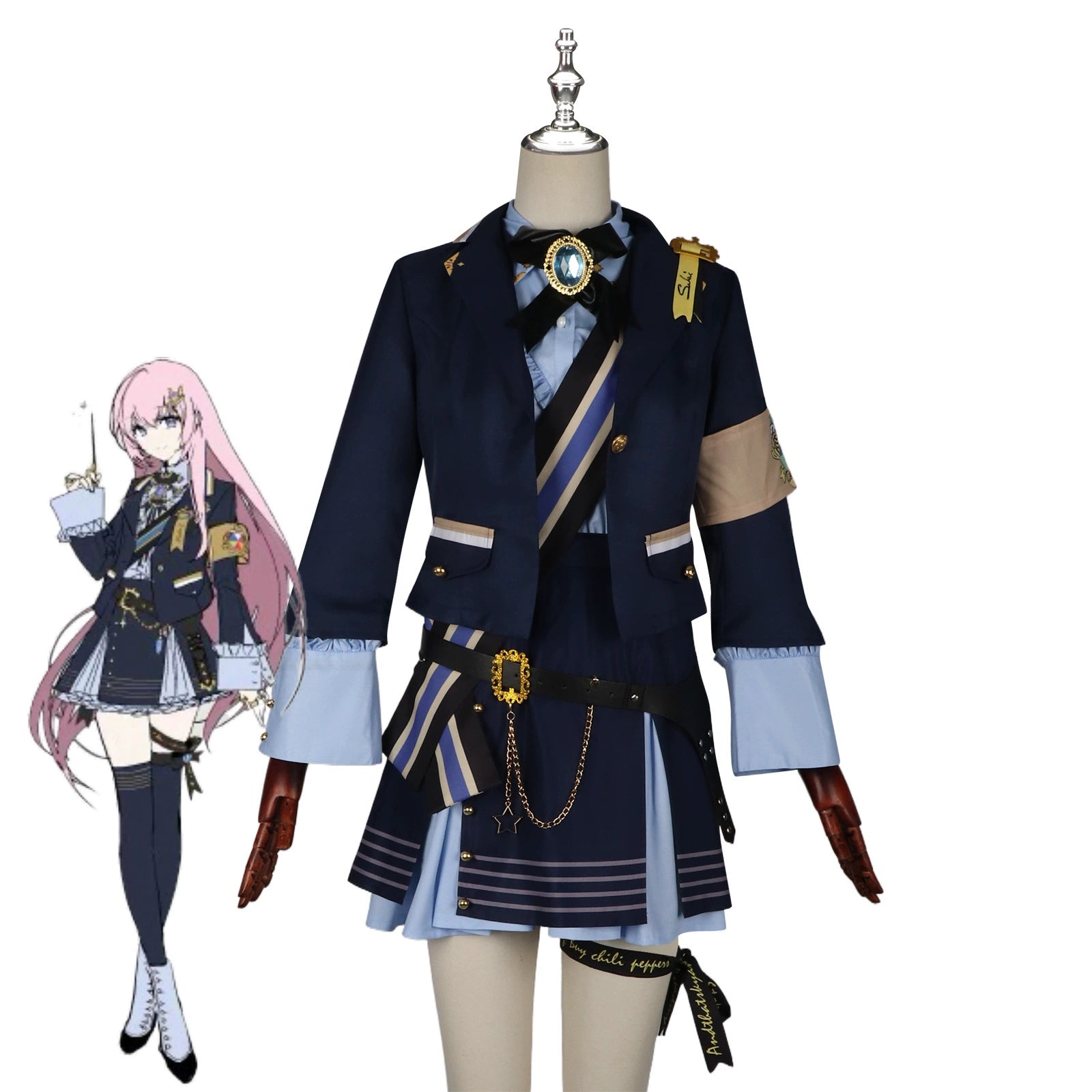 Hatsune Miku Project Sekai Musik-Uniform Cosplay Kostuem Damen Mehrfarbig
