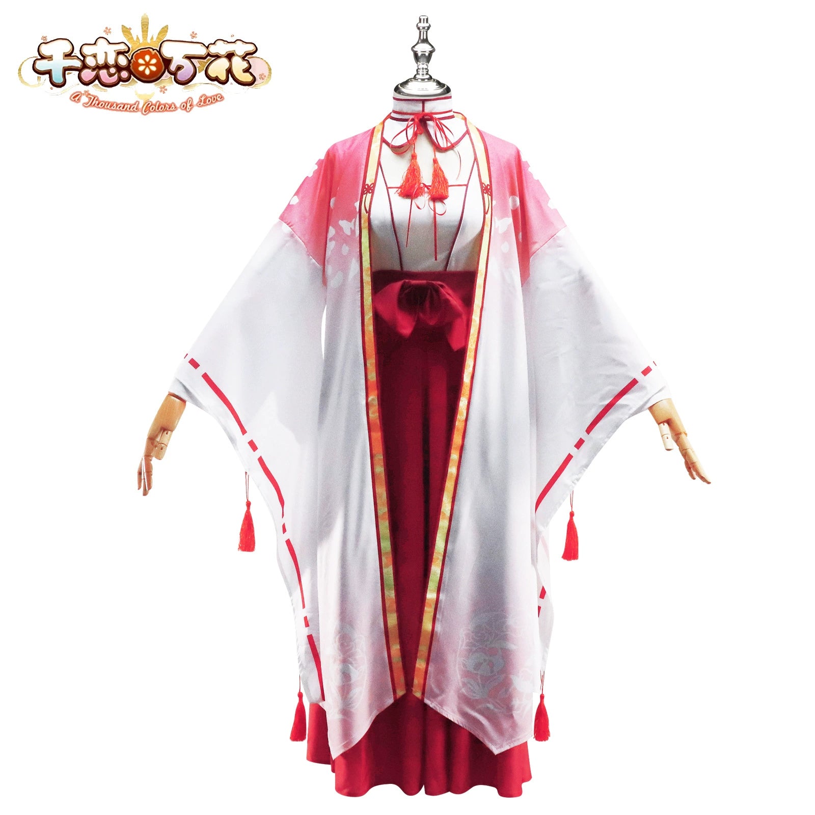 Tomotake Yoshino Senren Banka Roter Miko Hakama Cosplay Kostuem Damen