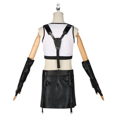 Tifa Lockhart Final Fantasy Schwarzes Kampf-Set Cosplay Kostuem Damen