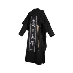 Dark Priest Halloween & Mittelalter Schwarze Kutte Cosplay Kostuem Damen