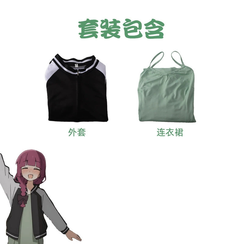 Gotoh Hitori Bocchi the Rock! Rosa Trackjacke Set Cosplay Kostuem Damen