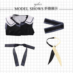 Project Sekai 25-ji Bühnen-Set Cosplay Kostuem Damen Dunkelblau