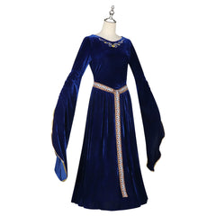 Hofdame Koenigin Blau Halloween & Mittelalter Koenigliches Hofgewand Cosplay Kostuem Damen