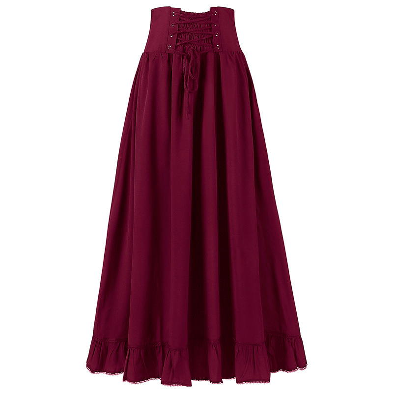 Gothic-Puffkleid – Kordelzug mit Rüschen, DAMEN