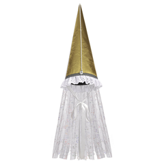 Hennin – mittelalterliche Spitzhaube mit Schleier, Einheitsgröße