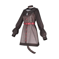 Akiyama Mizuki Project Sekai Katzen-Kleid Cosplay Kostuem Damen Grau