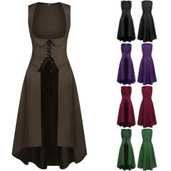 Steampunk-Schnürkleid – ärmelloses Korsettkleid für Halloween, DAMEN