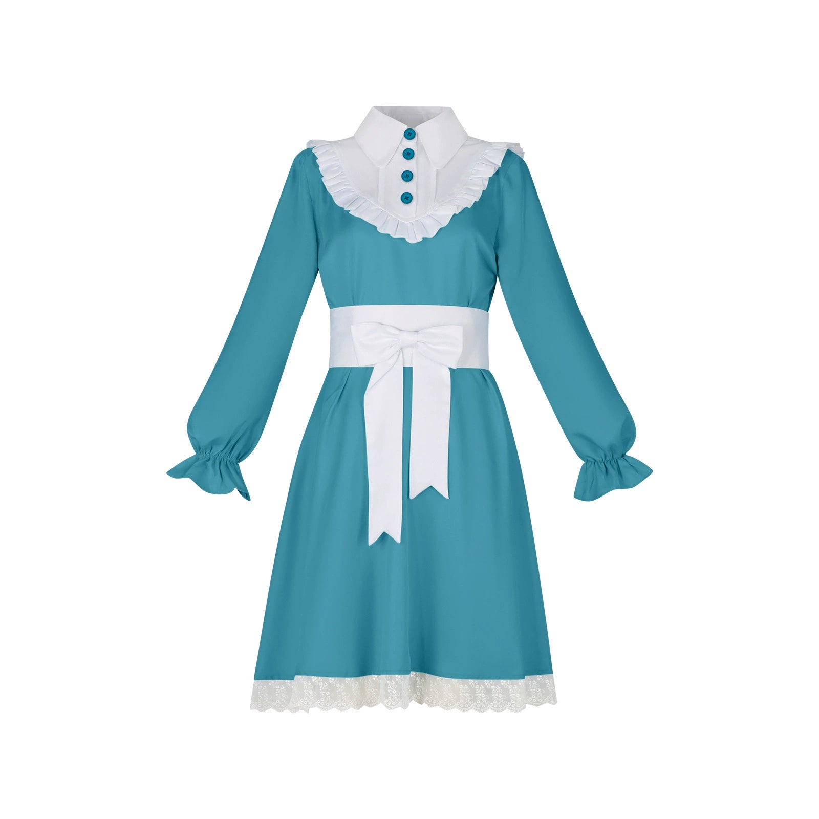 Lily Rot Blau Supernatural Rot-Blaues Kleid Cosplay Kostuem Damen
